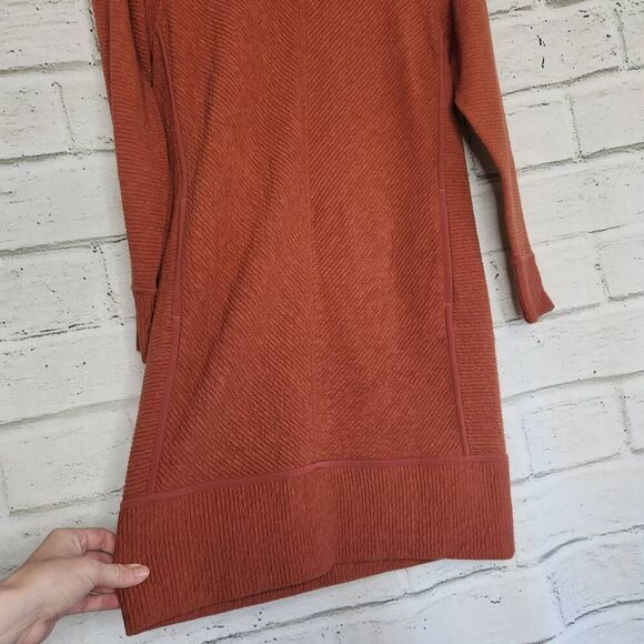 Lululemon Womens Rustic Clay Textured On Repeat Sweater Dress No Collar Size 6 - Picture 7 of 15
